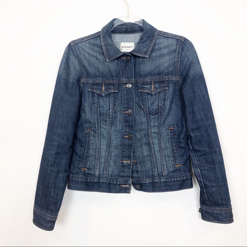 Old Navy Dark Wash Demin Jacket Sz Medium